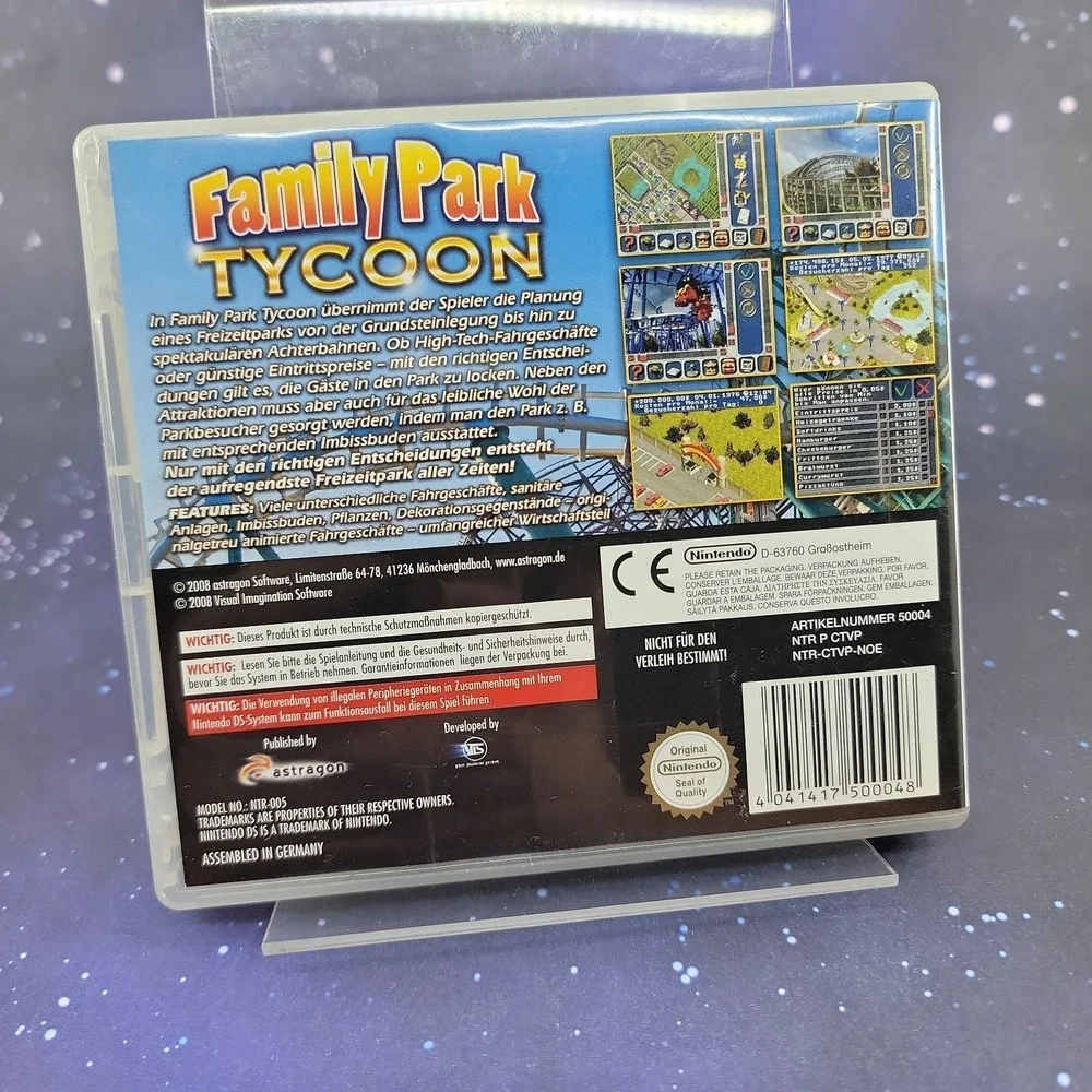 Family Park Tycoon (Nintendo DS) Germany Exclusive Release - Plays In English